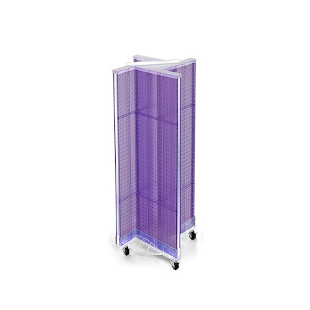 Azar Displays Pinwheel Pegboard Floor Display on Wheeled Base 700443-PUR